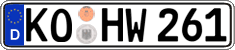 German license plate, Regular plates