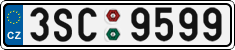 License plate of the Czech Republic, Cars (2001)