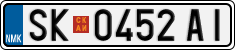 License plate of North Macedonia, Regular plates (2012)