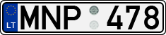 License plate of Lithuania, Cars