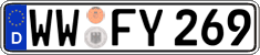 German license plate, Regular plates