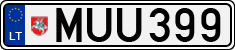 License plate of Lithuania, Cars