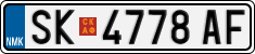 License plate of North Macedonia, Regular plates (2012)