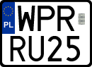 License plates of Poland, Regular car plates