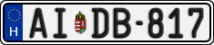 license plates of Hungary, Regular plates (2022)
