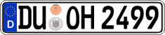 German license plate, Regular plates