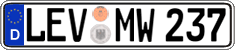 German license plate, Regular plates