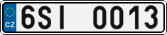 License plate of the Czech Republic, Cars (2001)