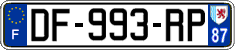 French license plate, SIV (ordinary)