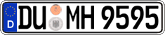 German license plate, Regular plates