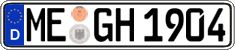 German license plate, Regular plates