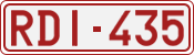 License plate of Belgium, 1951 year system