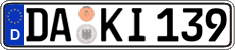 German license plate, Regular plates