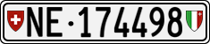 License plate of Switzerland, Cars