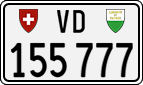 License plate of Switzerland, Cars