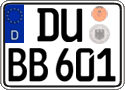 German license plate, Regular plates