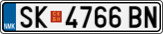 License plate of North Macedonia, Regular plates (2012)