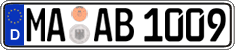 German license plate, Regular plates