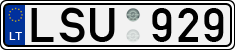 License plate of Lithuania, Cars