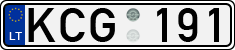 License plate of Lithuania, Cars