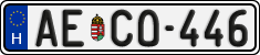 license plates of Hungary, Regular plates (2022)