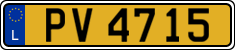 License plate of Luxembourg, 2003 year system