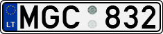 License plate of Lithuania, Cars