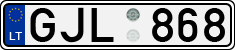 License plate of Lithuania, Cars