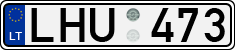 License plate of Lithuania, Cars