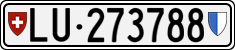 License plate of Switzerland, Cars