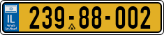 License plate of Israel, Regular plates