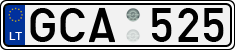 License plate of Lithuania, Cars