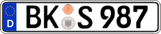 German license plate, Regular plates