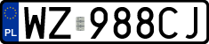 License plates of Poland, Regular car plates