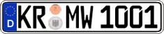 German license plate, Regular plates