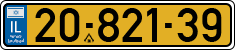 License plate of Israel, Regular plates