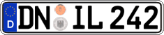 German license plate, Regular plates