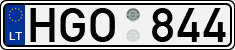 License plate of Lithuania, Cars