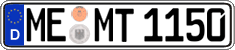 German license plate, Regular plates