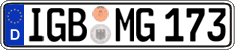 German license plate, Regular plates