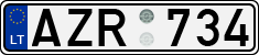 License plate of Lithuania, Cars