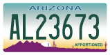 Arizona, Apportioned (AB-12345/AB12345)