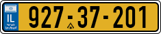 License plate of Israel, Regular plates