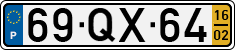 License plate of Portugal, Regular plates