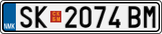 License plate of North Macedonia, Regular plates (2012)