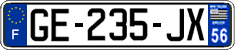 French license plate, SIV (ordinary)