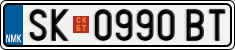 License plate of North Macedonia, Regular plates (2012)