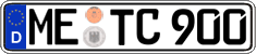 German license plate, Regular plates