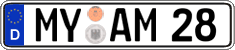 German license plate, Regular plates