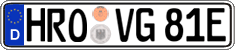 German license plate, Electric vehicles